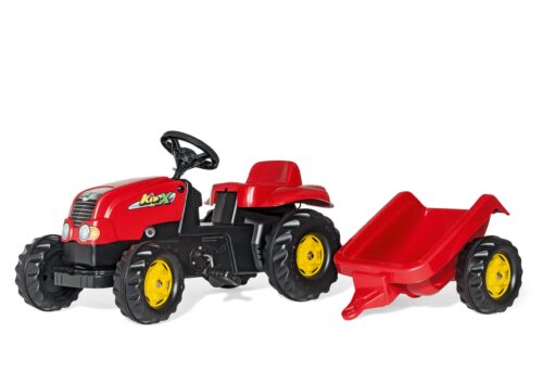 Rolly Toys Traktor Z Przyczepą Czerwony Rollykid-X zdjęcie 1