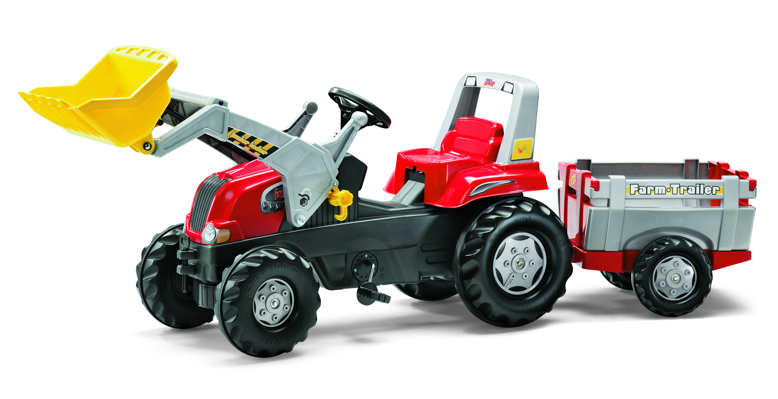 Rolly Toys traktor RT z łyżką i przyczepą czerwony rollyJunior miniaturka 2