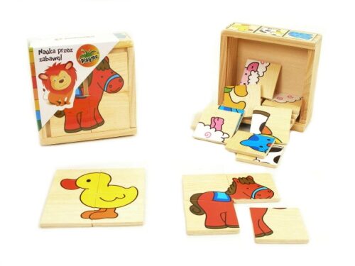 Top Bright puzzle drewniane w pudełku - na wsi 24 el. zdjęcie 1