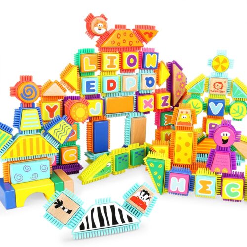 Top Bright klocki drewniane jeżyki 150 el. zdjęcie 1