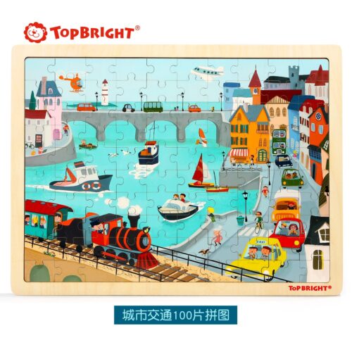 Top Bright puzzle drewniane - port 100 el. zdjęcie 5