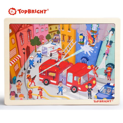 Top Bright puzzle drewniane - straż pożarna 24 el. zdjęcie 9