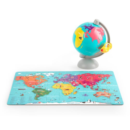 Top Bright puzzle drewniane - mapa świata w globusie ANG zdjęcie 1