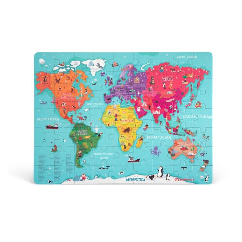 Top Bright puzzle drewniane - mapa świata w globusie ANG zdjęcie 5