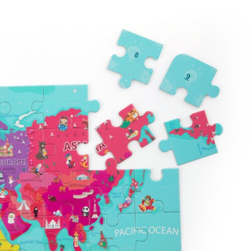 Top Bright puzzle drewniane - mapa świata w globusie ANG zdjęcie 7